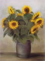 Vase of Sunflowers